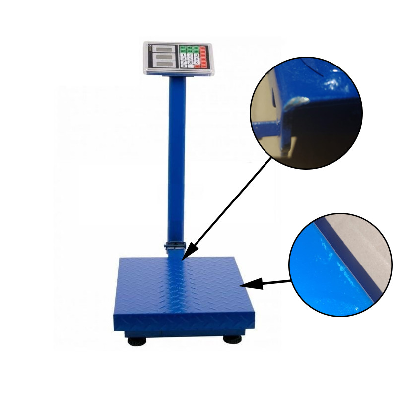 Cantar electronic industrial, maxim 150 kg, display LED, otel, albastru, RESIGILAT - imagine 8